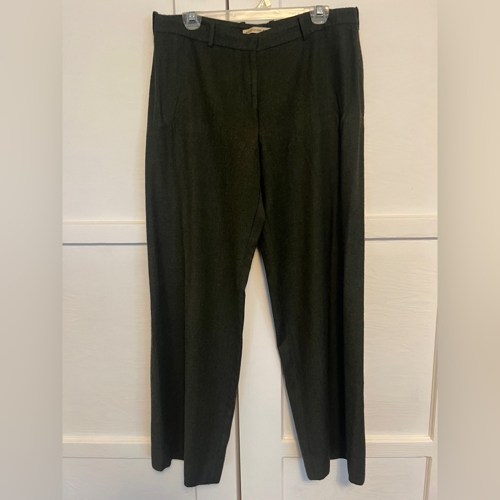 Elegant Olive Women’s Wool Dress Pants